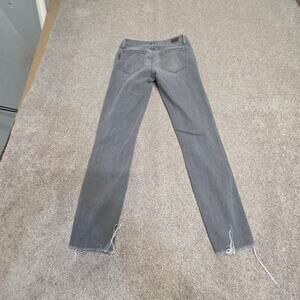 PAIGE Verdugo Ultra Skinny Jeans Size 25 Gray low rise Raw Hem Stretch Designer